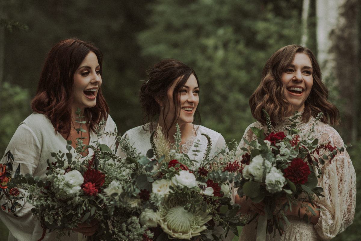 Boho Woodland Wedding and In Home Reception