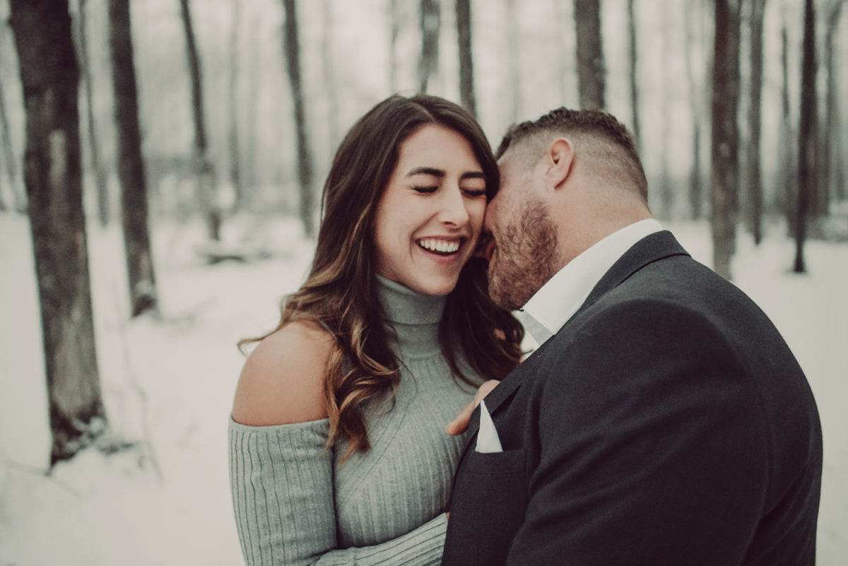 Foggy Winter Couples Session in Grande Prairie