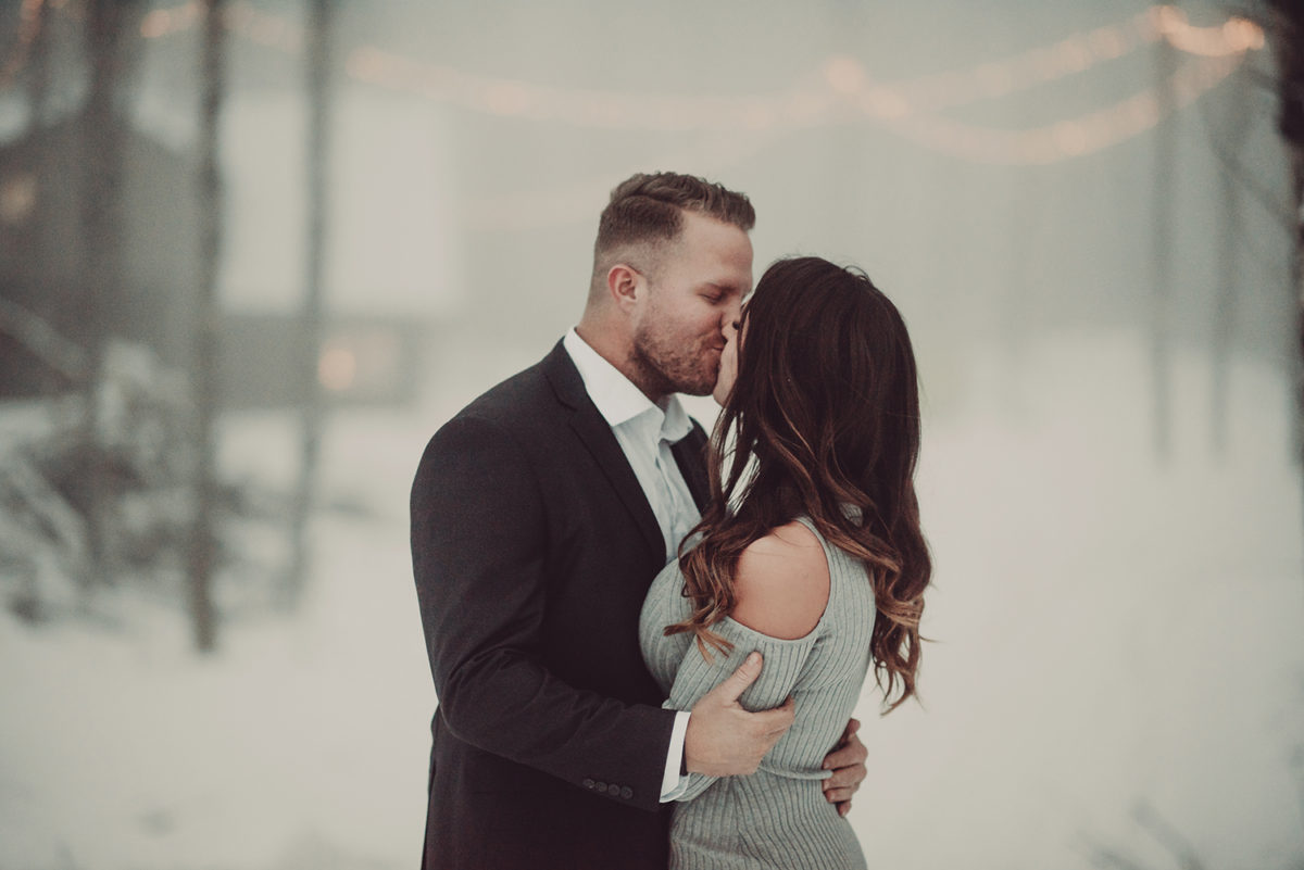 Foggy Winter Couples Session in Grande Prairie